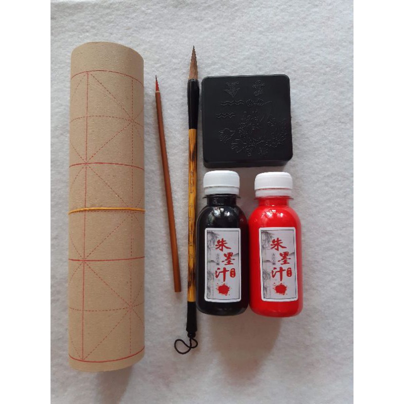 Combo bộ bút, mực, giấy, nghiên
